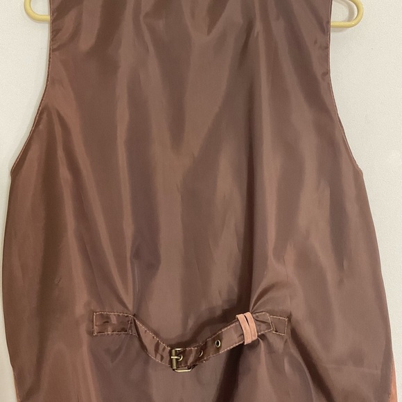 John L Blair Vest Men 2XLg Personal Choice 4 Snap Button Leather Western - BROWN - Picture 3 of 6